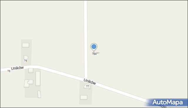 Uników, Uników, 78A, mapa Uników