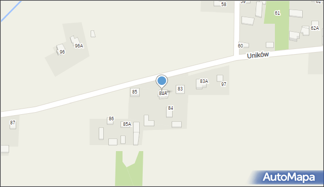Uników, Uników, 84A, mapa Uników