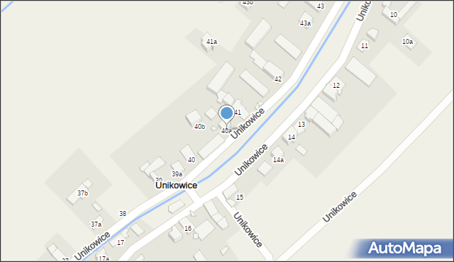 Unikowice, Unikowice, 40a, mapa Unikowice