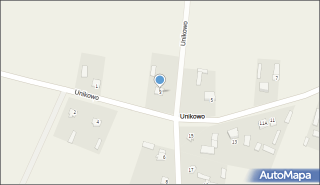 Unikowo, Unikowo, 3, mapa Unikowo