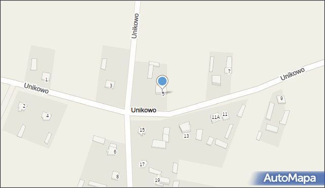 Unikowo, Unikowo, 5, mapa Unikowo