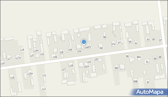 Unin, Unin, 101a, mapa Unin