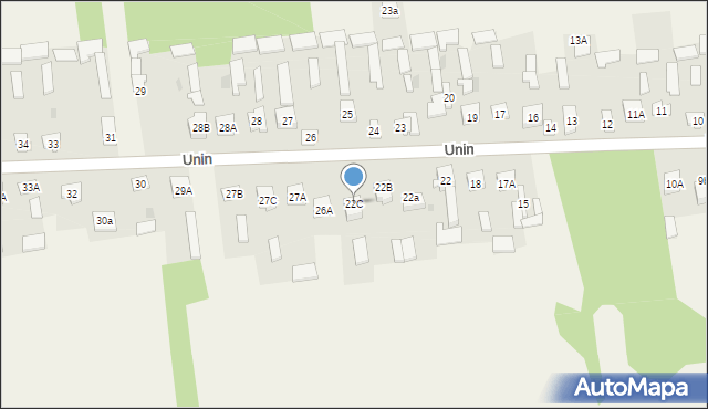 Unin, Unin, 22C, mapa Unin