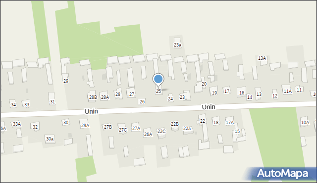 Unin, Unin, 25, mapa Unin