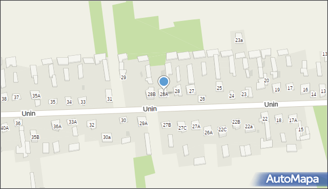 Unin, Unin, 28A, mapa Unin