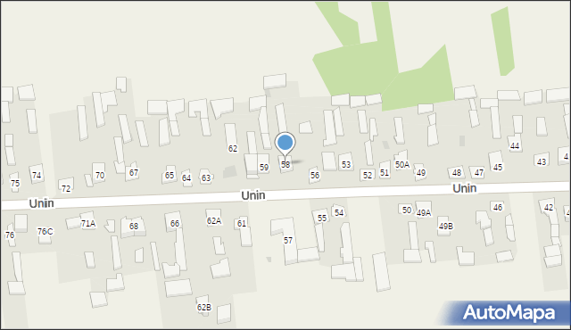 Unin, Unin, 58, mapa Unin