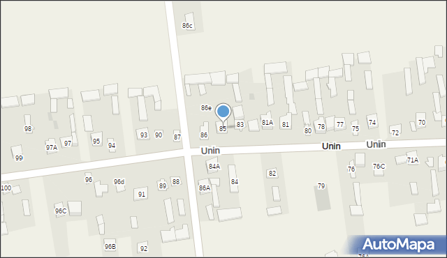 Unin, Unin, 85, mapa Unin