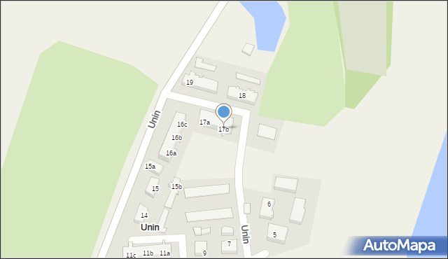 Unin, Unin, 17b, mapa Unin