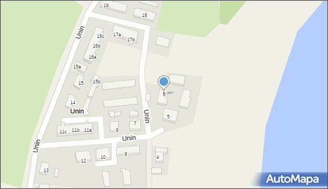 Unin, Unin, 6, mapa Unin