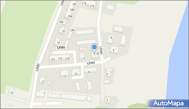 Unin, Unin, 7, mapa Unin
