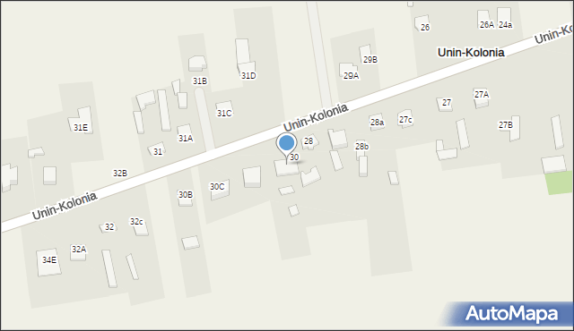 Unin-Kolonia, Unin-Kolonia, 30a, mapa Unin-Kolonia