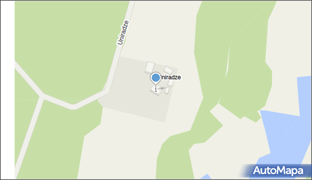 Uniradze, Uniradze, 1, mapa Uniradze