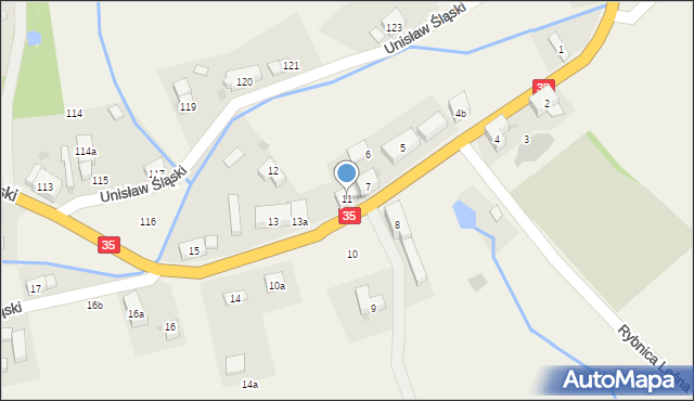 Unisław Śląski, Unisław Śląski, 11, mapa Unisław Śląski