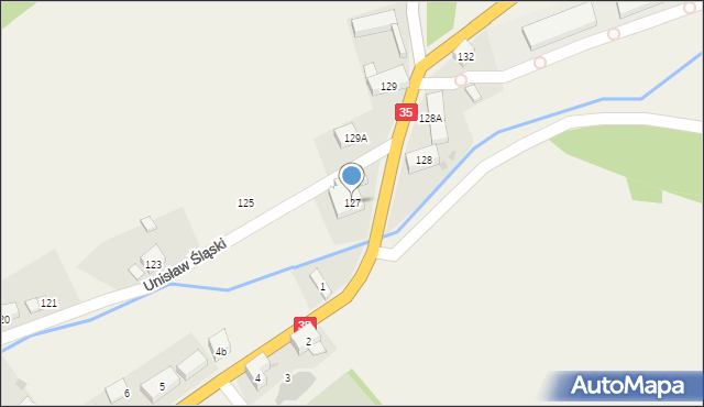 Unisław Śląski, Unisław Śląski, 127, mapa Unisław Śląski