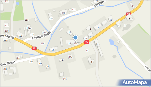 Unisław Śląski, Unisław Śląski, 13a, mapa Unisław Śląski