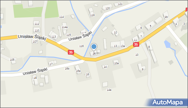 Unisław Śląski, Unisław Śląski, 15, mapa Unisław Śląski