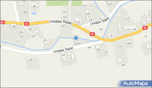 Unisław Śląski, Unisław Śląski, 17, mapa Unisław Śląski