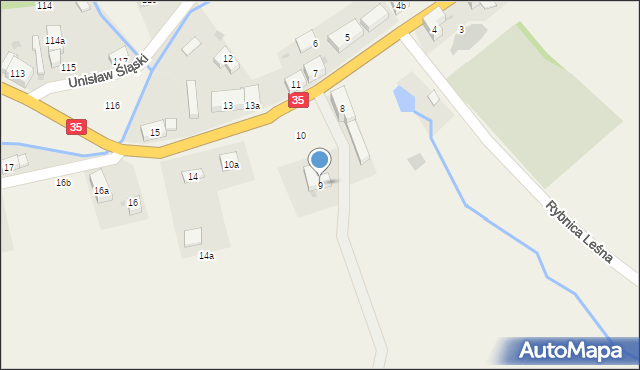 Unisław Śląski, Unisław Śląski, 9, mapa Unisław Śląski