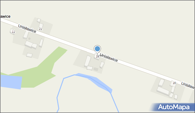 Unisławice, Unisławice, 14, mapa Unisławice