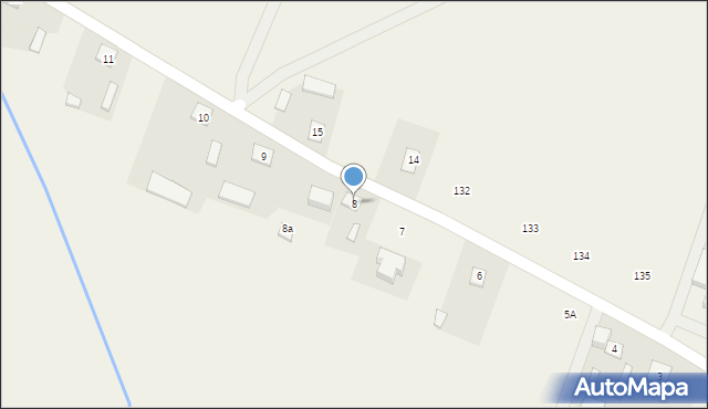 Uniszki Zawadzkie, Uniszki Zawadzkie, 8, mapa Uniszki Zawadzkie