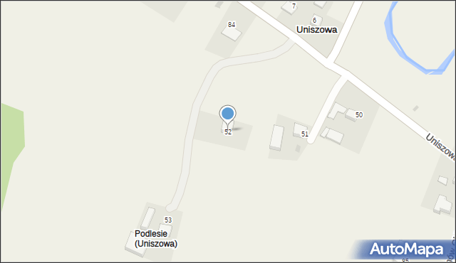 Uniszowa, Uniszowa, 52, mapa Uniszowa