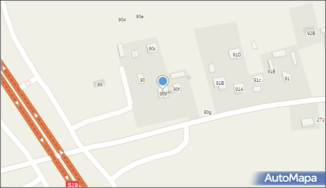 Uniszowice, Uniszowice, 90b, mapa Uniszowice