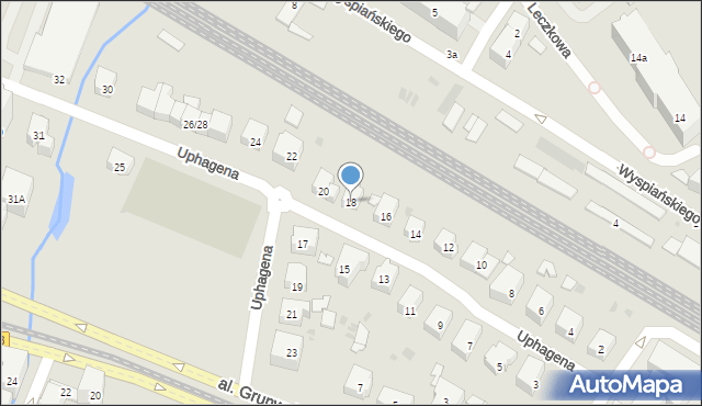 Gdańsk, Uphagena Jana, 18, mapa Gdańska