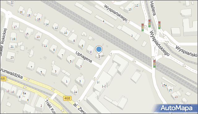 Gdańsk, Uphagena Jana, 2, mapa Gdańska