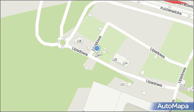 Katowice, Upadowa, 12F, mapa Katowic