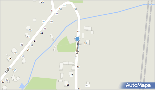 Piotrków Trybunalski, Uprawna, 33, mapa Piotrków Trybunalski