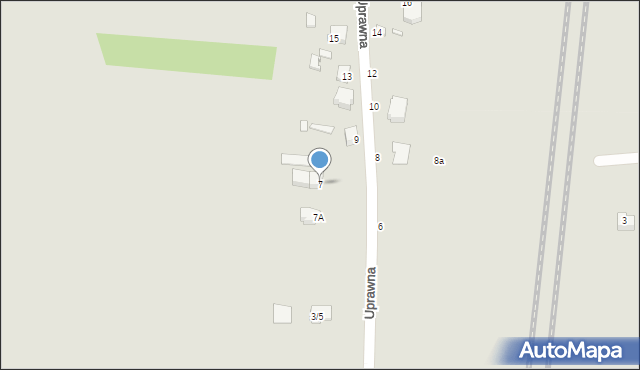Piotrków Trybunalski, Uprawna, 7, mapa Piotrków Trybunalski