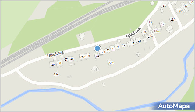 Sosnowiec, Upadowa, 24, mapa Sosnowca