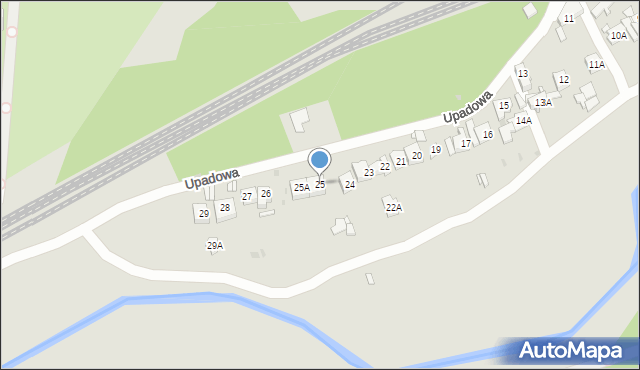 Sosnowiec, Upadowa, 25, mapa Sosnowca