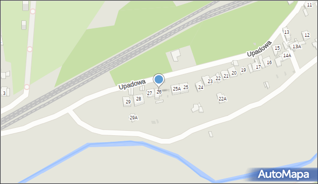 Sosnowiec, Upadowa, 26, mapa Sosnowca