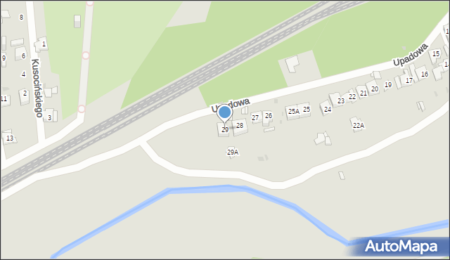 Sosnowiec, Upadowa, 29, mapa Sosnowca