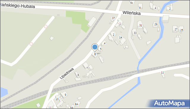 Sosnowiec, Upadowa, 6, mapa Sosnowca