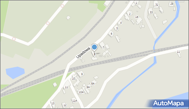 Sosnowiec, Upadowa, 8, mapa Sosnowca