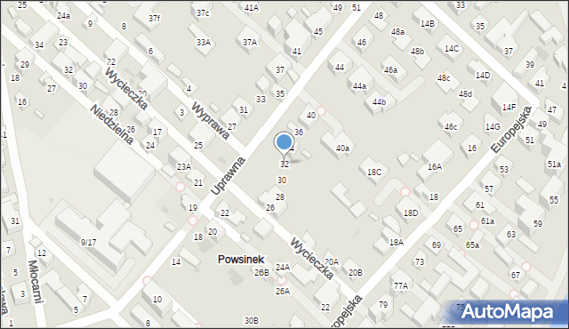 Warszawa, Uprawna, 32, mapa Warszawy