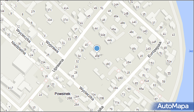 Warszawa, Uprawna, 40a, mapa Warszawy