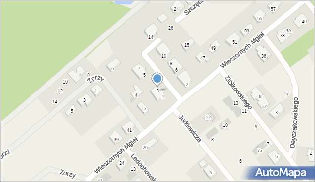 Bąkowo, Urokliwa, 3, mapa Bąkowo