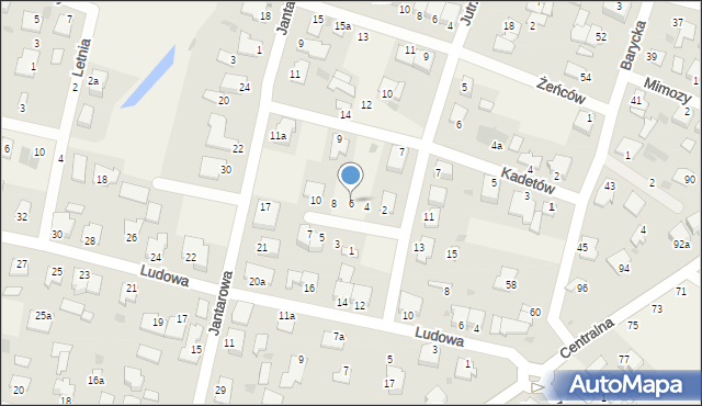 Białe Błota, Uroczysko, 6, mapa Białe Błota