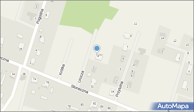 Białuń, Urocza, 4, mapa Białuń