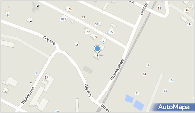 Boguchwała, Urocza, 3, mapa Boguchwała