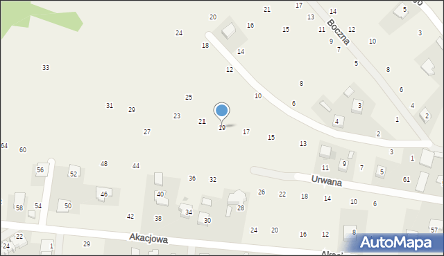 Brzozówka, Urwana, 19, mapa Brzozówka