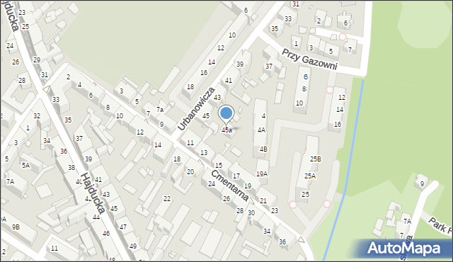 Chorzów, Urbanowicza Ludwika, 45a, mapa Chorzów
