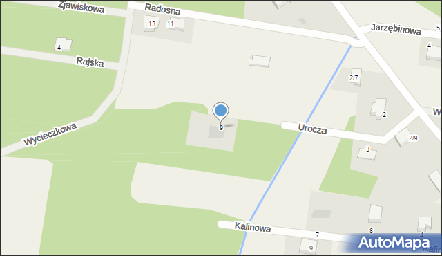 Ciasne, Urocza, 9, mapa Ciasne