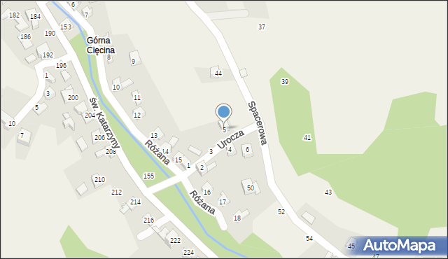 Cięcina, Urocza, 5, mapa Cięcina