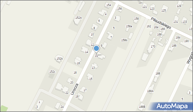 Ciemne, Urocza, 11, mapa Ciemne