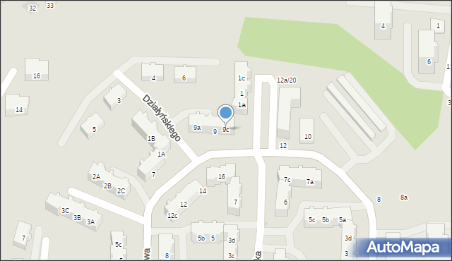 Gdańsk, Uranowa, 9c, mapa Gdańska