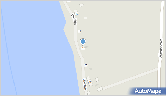 Gdańsk, Urwista, 21, mapa Gdańska